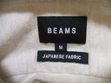BEAMS ニット切替ポケット 長袖シャツ アイボリー メンズ ビームス【中古】2-0124T▲