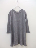 Bisque by nest Robe リネン ニット チュニック グレー レディース ビスク バイ ネストローブ【中古】2-0517M▲