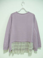 ADIEU TRISTESSE バックレースニット セーター パープル レディース アデュートリステス【中古】2-0214T▲