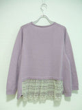 ADIEU TRISTESSE バックレースニット セーター パープル レディース アデュートリステス【中古】2-0214T▲