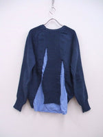 DIGAWEL プルオーバー レイヤード シャツ ニット ブルー レディース ディガウェル【中古】2-0906T♪