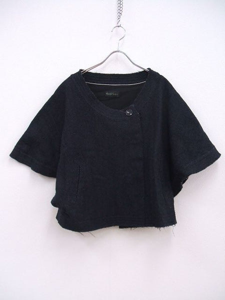 ZADIG&VOLTAIRE 変形 ノーカラージャケット ネイビー レディース ザディグエヴォルテール【中古】2-1103T♪