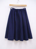 sacra サイズ38 ウール ウエストゴム スカート ブルー レディース サクラ【中古】2-1103T♪