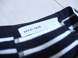 sacai luck 半袖 ボーダー サイズ1 チュニック ネイビー ホワイト レディース サカイ ラック【中古】2-0709S△