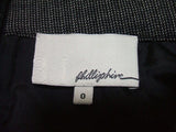 3.1 phillip lim ウール サイズ0 ウエストリボン スカート ブラック レディース スリーワンフィリップリム【中古】2-0416M▲