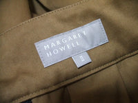 MARGARET HOWELL 578-0232609 WASHED COTTON SATEEN 定価42000円 スカート 黄土色 レディース マーガレットハウエル【中古】2-0503M▲