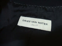 DRIES VAN NOTEN レーヨン 肩パッド付 テーラードジャケット ネイビー レディース ドリスヴァンノッテン【中古】2-0503M▲