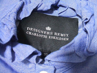 DESIGNERS REMIX CHARKITTE ESKILDSEN デザイナーズリミックス アローズ購入 フリルカラー 長袖シャツ ブルー レディース 【中古】2-0517M▲