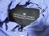 DESIGNERS REMIX CHARKITTE ESKILDSEN デザイナーズリミックス アローズ購入 フリルカラー 長袖シャツ ブルー レディース 【中古】2-0517M▲