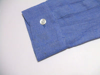 DESIGNERS REMIX CHARKITTE ESKILDSEN デザイナーズリミックス アローズ購入 フリルカラー 長袖シャツ ブルー レディース 【中古】2-0517M▲