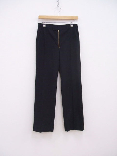 Deuxieme Classe HIGHTWIST-ZIP PANTS ハイウエストジップ パンツ ネイビー レディース ドゥーズィエムクラス【中古】2-0910T♪