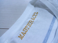 MASTER&CO. MC145 ショートスリーブボーダーTシャツ 定価9900 サイズ2 半袖Ｔシャツ ホワイト ブルー レディース マスターアンドコー【中古】2-0607S△