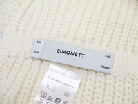 SIMONETT 20080213000010 コットンアクリル 羽織 ビスチェ サイズS/M ベスト ホワイト レディース シモネ【中古】2-1125T☆