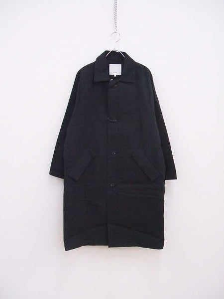 kontor SPLIT RAGLAN COAT 定価69000円 サイズ1 新品 ステンカラーコート ブラック メンズ コントール【中古】2-0605M♪