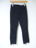 mother INSIDER CROP STEP FRAY クロップドフレアスキニー BLACK NTG B1157-180 サザビーリーグ カットオフ パンツ ブラック レディース マザー【中古】2-0809G△