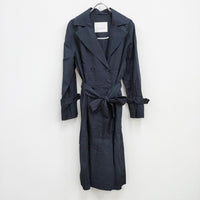 ANAYI レーヨン ベルト付き サイズ36 トレンチコート ネイビー ANAYI レーヨン ベルト付き サイズ36 トレンチコート ネイビー
