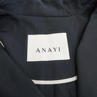 ANAYI レーヨン ベルト付き サイズ36 トレンチコート ネイビー レディース アナイ【中古】3-0421M♪