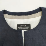 J.CREW BAIRD McNUTT社 リネン ジャケット スカート セットアップ ネイビー レディース ジェイクルー【中古】3-0421M♪