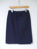 MHL. 595-0232503 FADED COTTON TWILL 製品染め サイズ1 スカート ネイビー レディース エムエイチエル【中古】2-0823G△