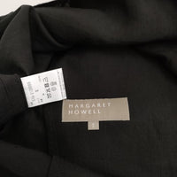 MARGARET HOWELL DENSE FINE LINEN POPLIN 578-2120005 定価53900円  テーラードジャケット ブラック マーガレットハウエル【中古】3-0307M♪