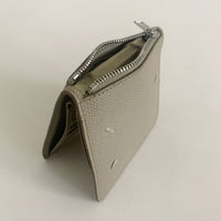 MAISON MARGIELA 牛革 イタリア製 小銭入れあり 二つ折り財布 グレージュ レディース メゾンマルジェラ【中古】2-0928G∞