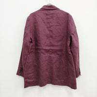 H BEAUTY&YOUTH LINEN 2B JACKET 定価35200円 サイズM テーラードジャケット パープル エイチビューティアンドユース【中古】3-0312M♪