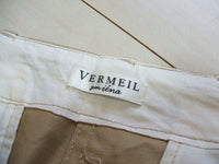 VERMEIL par iena 20-030-938-8050 サイズ38 ワイド フレア チノパンツ ベージュ レディース ヴェルメイユパーイエナ【中古】2-1028M△