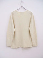 adam et Rope Vネック ニット アイボリー レディース アダムエロペ【中古】2-1030T♪