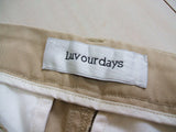 LUV OUR DAYS センタープレス 裾ダブル サイズ1 チノパンツ ベージュ レディース ラブアワーデイズ【中古】2-1106G△