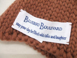 BLUEBIRD BOULEVARD ウール マフラー ブラウン系 レディース ブルーバードブルバード【中古】2-1127T▲