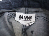 MM6×OPENING CEREMONY マルジェラ レザー切替デニムパンツ サイズ42 ジーンズ ブルー ブラック レディース エムエムシックス×オープニングセレモニー【中古】2-1203G☆