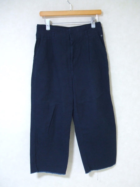 Scotch & Soda 切りっぱなし タックパンツ サイズ2 チノパンツ ネイビー レディース スコッチアンド ソーダ【中古】2-1116G△