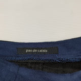 pas de calais レーヨン ウエストベルト付き 前後切り替え ワンピース ブラック ネイビー レディース パドカレ【中古】3-0622S∞