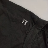 Y's Y's LOGO PIGMENT PRINT 1 POINT TA サイズ2 コットン ロゴ ノースリーブ カットソー ブラック レディース ワイズ/Yohji【中古】3-0506S☆