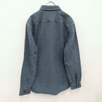 RRL DOUBLE RL チェック ワークシャツ 正規品 サイズM  ブルー ブラック メンズ ダブルアールエル【中古】2-1229M☆