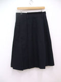 MHL. COTTON WOOL DRILL SKIRT ラップスカート 595-0232504 サイズ1 巻きスカート  ネイビー レディース エムエイチエル【中古】2-1214M☆