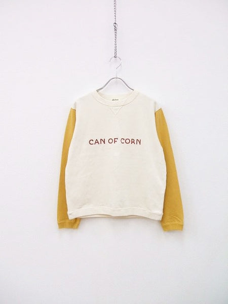 Jackman CAN OF CORN プリント ロゴ 長袖 カットソー アイボリー イエロー レディース ジャックマン【中古】3-0105M◆