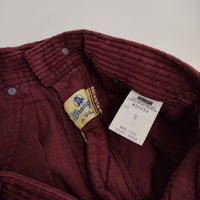Wrangler RonHerman別注 サイズS ワイド コーデュロイ パンツ ワインレッド レディース ラングラー【中古】3-0104T♪