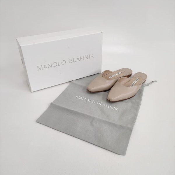 MANOLO BLAHNIK RonHerman別注 TAZA ミュール サイズ34 1/2 定価100000円程度 ミュール ピンクベージ –  ブランド古着の専門店gee,jee（ジージー）