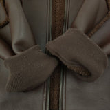 ROKU 6 BEAUTY&YOUTH FAKE LEATHER×BOA ZIP BLOUSON フェイクレザーブルゾン ジャケット エンジ レディース ロクビューティアンドユース【中古】3-0108A∞