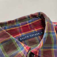 RALPH LAUREN コットン エポレット チェック柄 キッズサイズ サイズ9 長袖シャツ 多色 レディース ラルフローレン【中古】3-0221M△