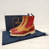 Tricker's サイドゴアブーツ マルチトーン レザー サイズ4.5 フィッティング4 シューズ ブラウン レッド レディース トリッカーズ【中古】3-0215M☆
