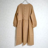 TSUHARU by Samansa Mos2 レースパッチワーク サイズF ワンピース キャメルベージュ レディース サマンサモスモス【中古】3-0301M△