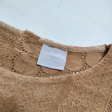 TSUHARU by Samansa Mos2 レースパッチワーク サイズF ワンピース キャメルベージュ レディース サマンサモスモス【中古】3-0301M△