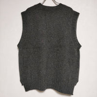 AND WOOL アンドウール カシミヤ 定価3.5万 ノースリーブニット ベスト グレー レディース【中古】4-0905T∞