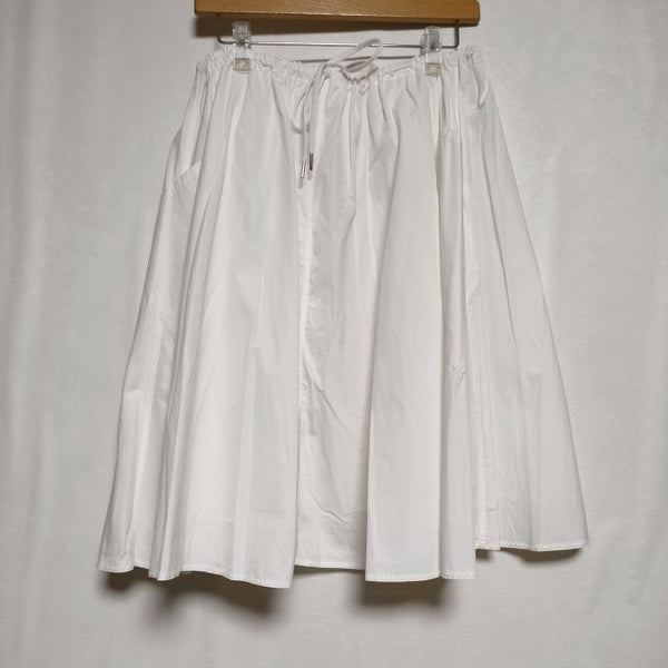 LE GLAZIK ウエストゴム サイズ36 日本製 コットン スカート ホワイト レディース ルグラジック【中古】3-0427M∞