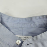 BEAUTY&YOUTH コットンダブルカフスバンドカラーロングシャツ ライトブルー レディース ビューティ&ユース【中古】3-0609M☆