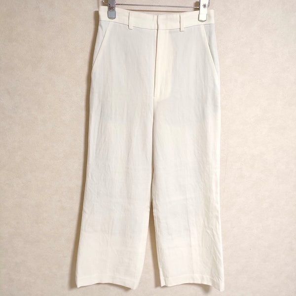 BEAUTY&YOUTH UNITED ARROWS 6 ROKU NEW KARSEY PANTS 8614-299-0418 サイズ34 パンツ オフホワイト レディース ビューティアンドユース【中古】3-0918T△