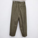 ROKU 6 BEAUTY&YOUTH HOUND TOOTH PANTS 定価39600円 千鳥柄 ウール パンツ ベージュ グリーン ロクビューティアンドユース【中古】3-1202T♪