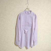 BEAUTY&YOUTH ROKU 6 COTTON DOBBY DYE SHIRT コットンドビーダイシャツ プルオーバー サイズ38 長袖シャツ ライトパープル レディース ビューティ&ユース【中古】3-0322M△